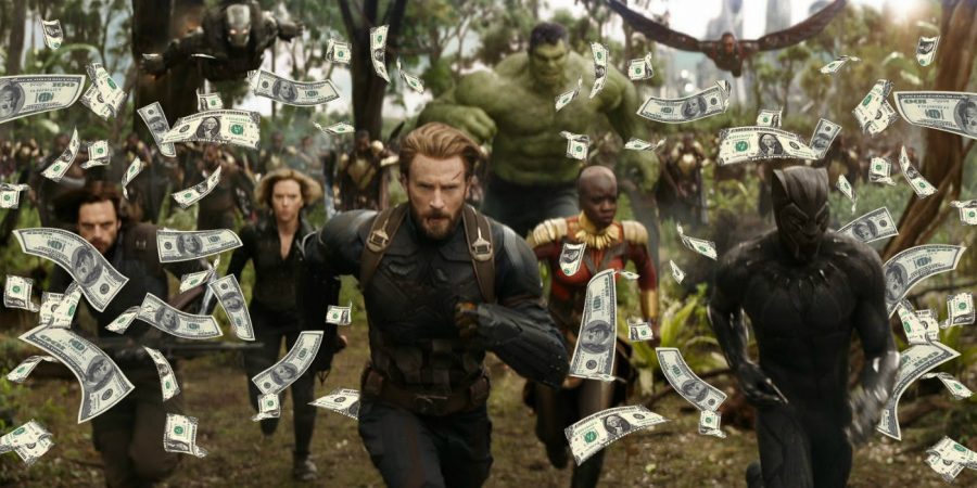 The Avengers powered by the Money Stone.